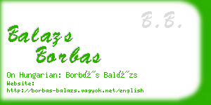 balazs borbas business card